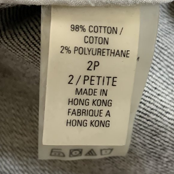 ELIE TAHARI WOMENS SIZE 2P STRAIGHT LEG DARK WASH BLUE JEANS WITH DROP WAIST - Picture 6 of 7